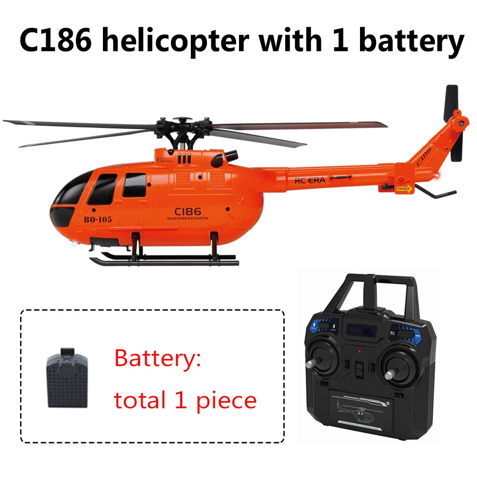 C186 Pro B105 RC Helicopter – 2.4G 4 Propellers with 6-Axis Gyroscope Stabilization
