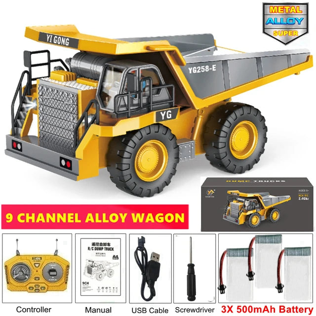 4WD Remote Control Excavator RC Dump Truck Crawler Bulldozer Construction Toy