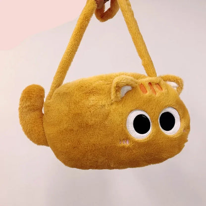 Cat Soft Plush Backpack – Kawaii Black Cat Plush Toy Crossbody and Shoulder Bag for Kids and Women