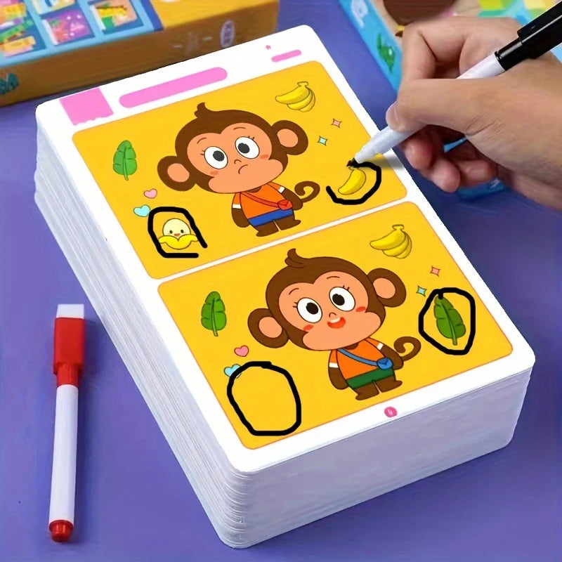 Educational Fault Finding Game Reusable Wiping Paper for Focus and Attention Training