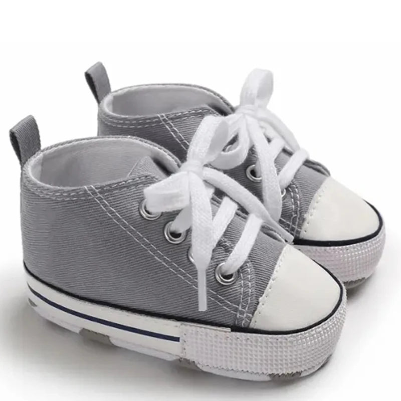 New Baby Shoes Boys Girls Classic Canvas Casual Sneakers Newborn First Walker Toddler Soft Sole Non-Slip Walking Shoes