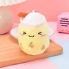 Mini Fruit Milk Tea Plush Keychain – Cute Milk Tea Cup Pendant for Bags, Backpacks & Gifts