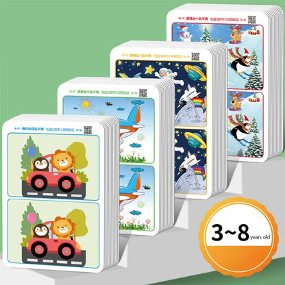 Educational Fault Finding Game Cards Reusable Wiping Paper for Focus and Attention Training