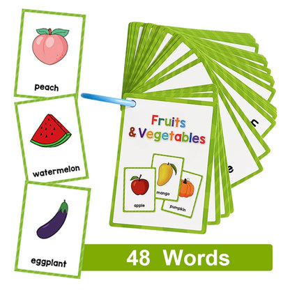 Montessori English Words Learning Flashcards – Early Educational Cards for Kids and Classroom Use