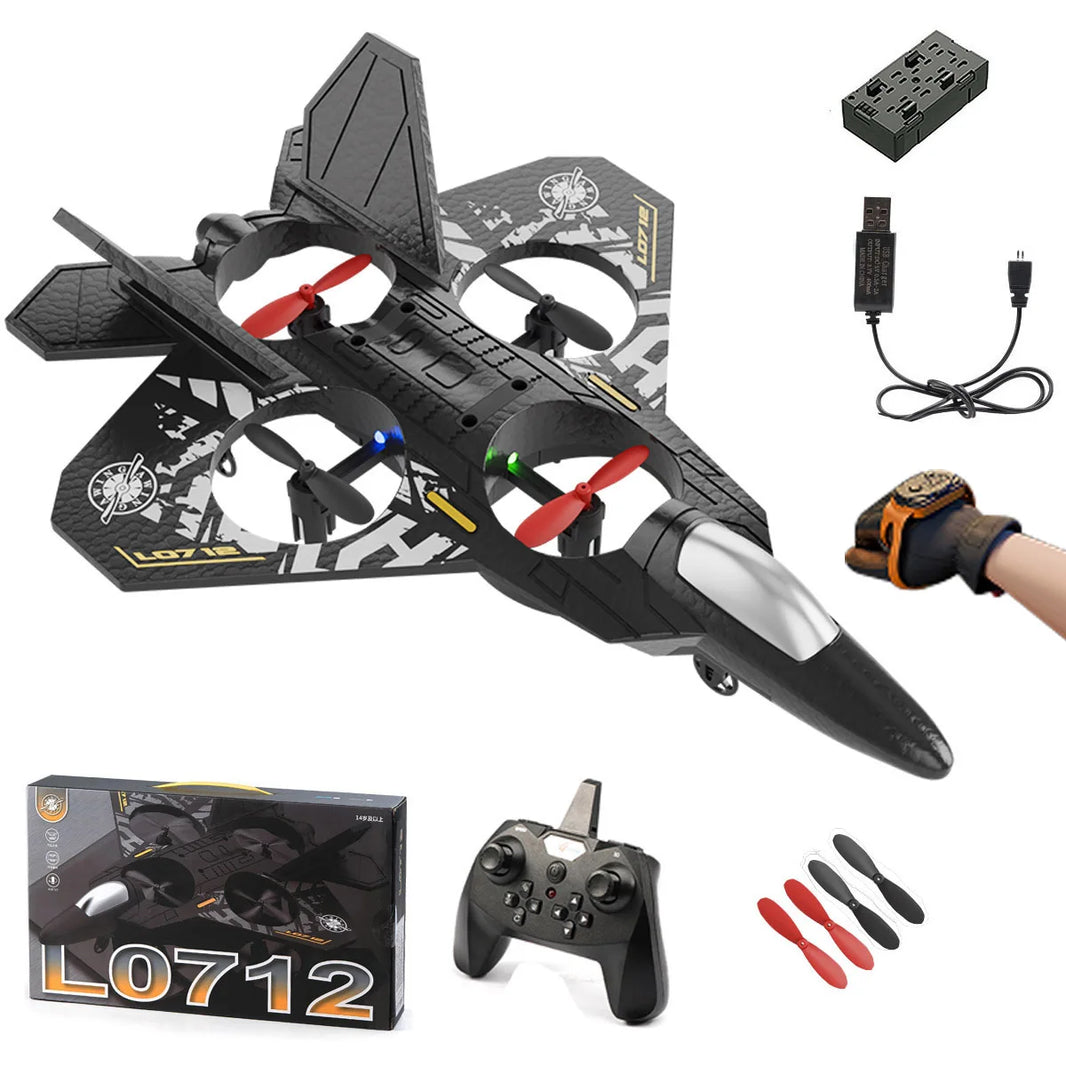 L0712 RC Plane 2.4G Remote Control Gravity Sensing Helicopter Glider with Light EPP Foam
