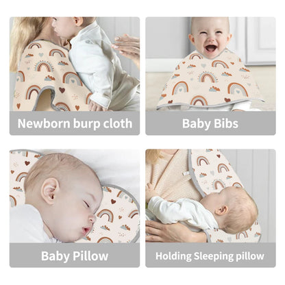 Kangobaby #My Soft Life# Breathable All-Season 6-Layer Baby Muslin Burp Cloth | 100% Cotton Antibacterial Newborn Feeding Bib - Kidzy Market