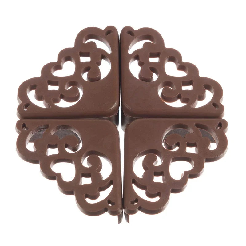 4Pcs Hollow Out Flower Pattern Baby Safety Corner Protectors – Soft Table Edge Guards for Kids