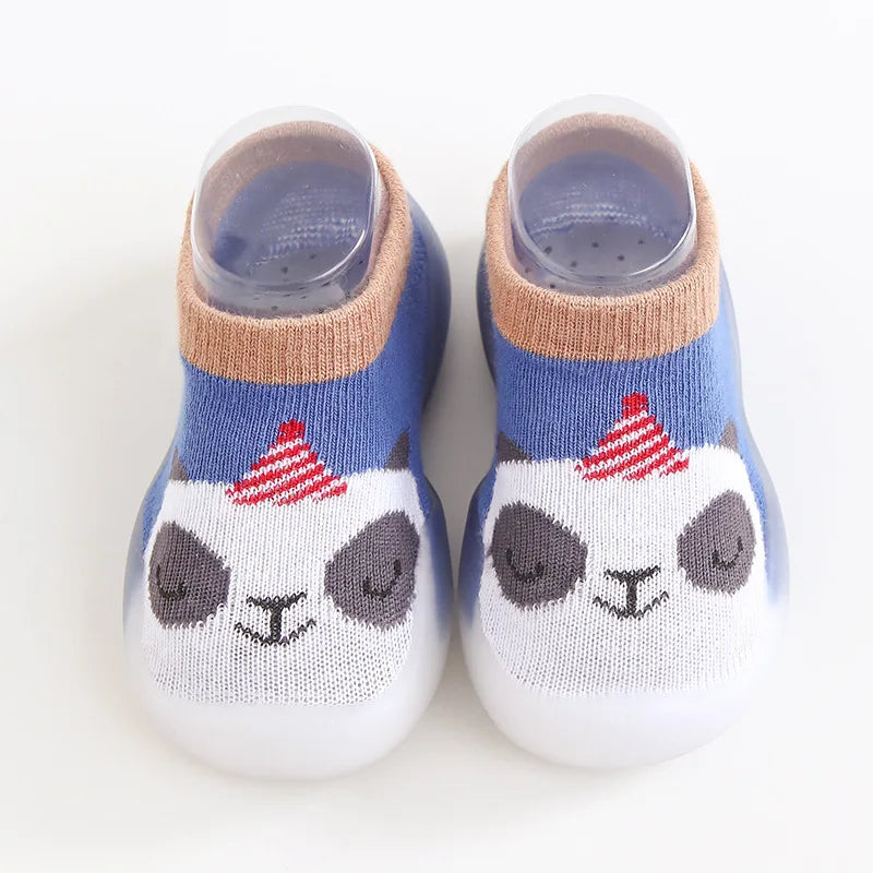 Baby Socks Shoes – Cute Cartoon Boy & Girl Infant Shoes, Soft Rubber Sole First Walker Booties for Toddlers