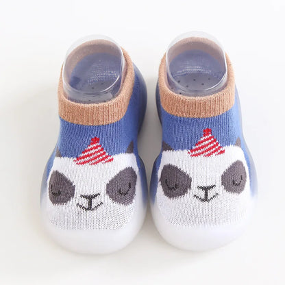 Baby Socks Shoes – Cute Cartoon Boy & Girl Infant Shoes, Soft Rubber Sole First Walker Booties for Toddlers