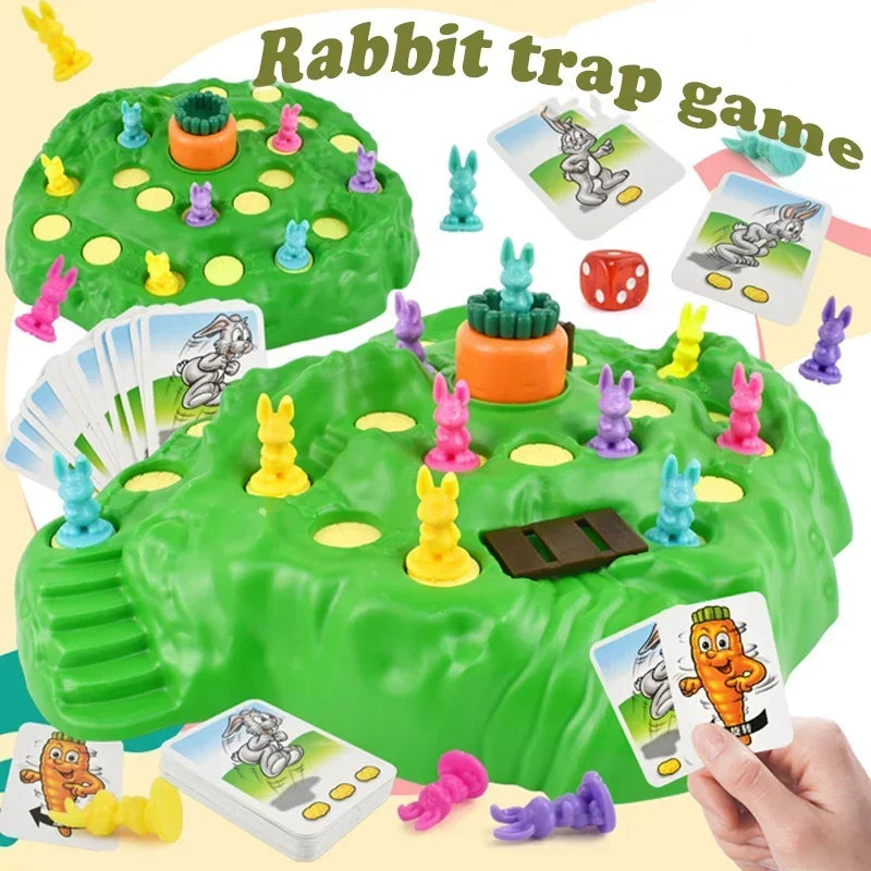 Rabbit Trap Puzzle Toy – Dual Play Multiplayer Board Game for Kids, Parent-Child Interactive Strategy Game