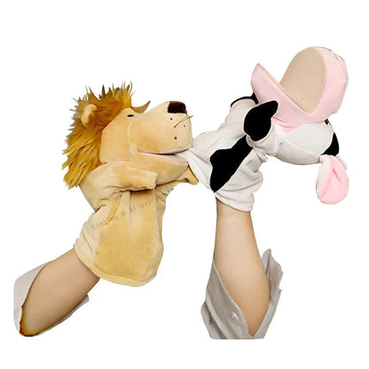 Soft Plush Horse Hand and Finger Puppet, Cartoon Toy for Kids Party Decoration