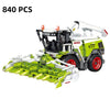 Educational Farm Building Block Set – Harvesting Locomotive, Five-Plow Tractor, Cotton Picker, Crane Arm Trailer – LEGO Compatible Kids Toy