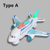 Children's Electronic Airplane Toy with Music & Flashing Lights – Autopilot Rotation, Battery-Powered Educational Plane Gift for Kids