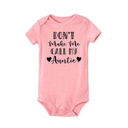 “Don’t Make Me Call My Crazy Uncle” – Funny Baby Bodysuit, Cute Infant Romper for Boys & Girls, Newborn & Toddler Outfit