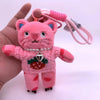15cm Kawaii Pink Cat Plush Keychain, Animal Doll Pendant for Car and Bag Decoration
