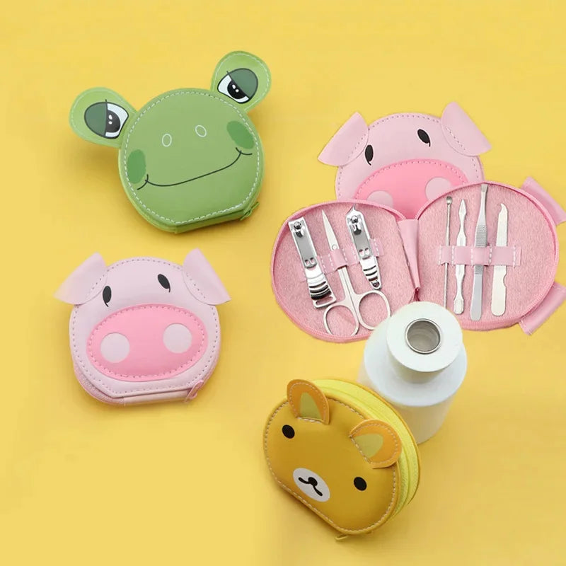 7PCS Baby Nail Scissor Set – Baby Care Tool, Kid Safe Portable Nail Clipper, Trimmer, Tweezer, Children Manicure Kit