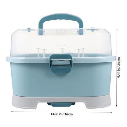 Storage Box Milk Bottle Container, Baby Case, Bottles Drainer, Drying Rack Organizer, Dryer Holder