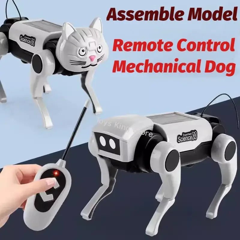 DIY RC Robot Pet Toy – Mechanical Dog Cat Model Kit for Kids, Electric Walking Educational Set