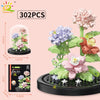 HUIQIBAO MOC Eternal Bouquet Micro Building Blocks – DIY Flower Model and Home Desk Decoration Toy for Kids