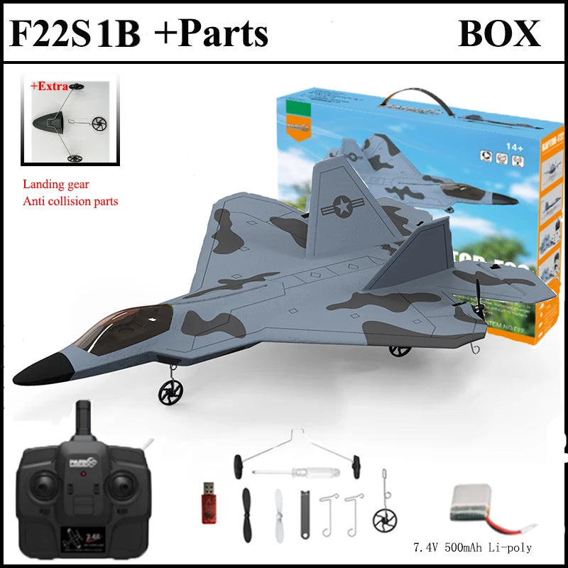 F22S 2.4G 4CH 3D6G RC Airplane Raptor Warplane WLtoys A180 LED Light Gyroscope