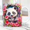 3D Animal Wrap Coffee Mug - 11 oz (350 ml) Sublimation Ceramic Kids Mug (Cat, Dog, Bear)