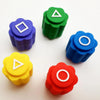 Korean Folk Game Set – Dice Party Game Props, Square, Circle, Triangle, Gonggi Jack Set for Kids, Family Stone Catching Toy