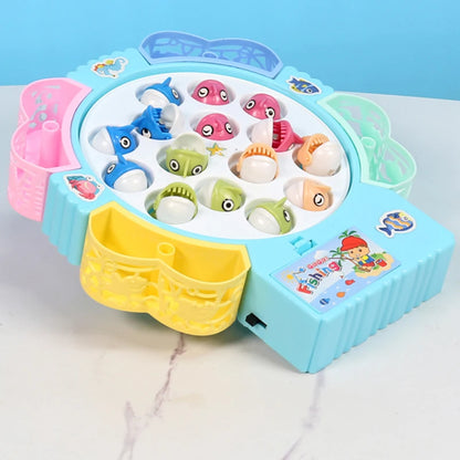 Fishing Toys with Electric Spin and Music – Blue and Pink, Size Models Optional, Cute Stickers, Kids’ Toys and Gifts, Practical