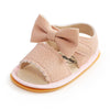 Meckior Summer Baby Shoes – Toddler Flats, Soft Rubber Sole Anti-Slip Bowknot Crib First Walker Sandals for Boys & Girls
