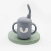 New Cartoon 120ML Baby Silicone Sippy Cup - BPA-Free, Portable Snack Storage Container, Leakproof Trainer Feeding Cup