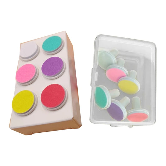 6 Mixed Color Electric Nail File Grinding Head – Spare Parts for Baby Nail Trimmer, Replace Pads, Infant Essential for Kids