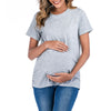 New Maternity Clothes for Women | Solid Color T-Shirt Tees | Summer Short Sleeve Pullover Casual Pregnant Tops | XL XXL