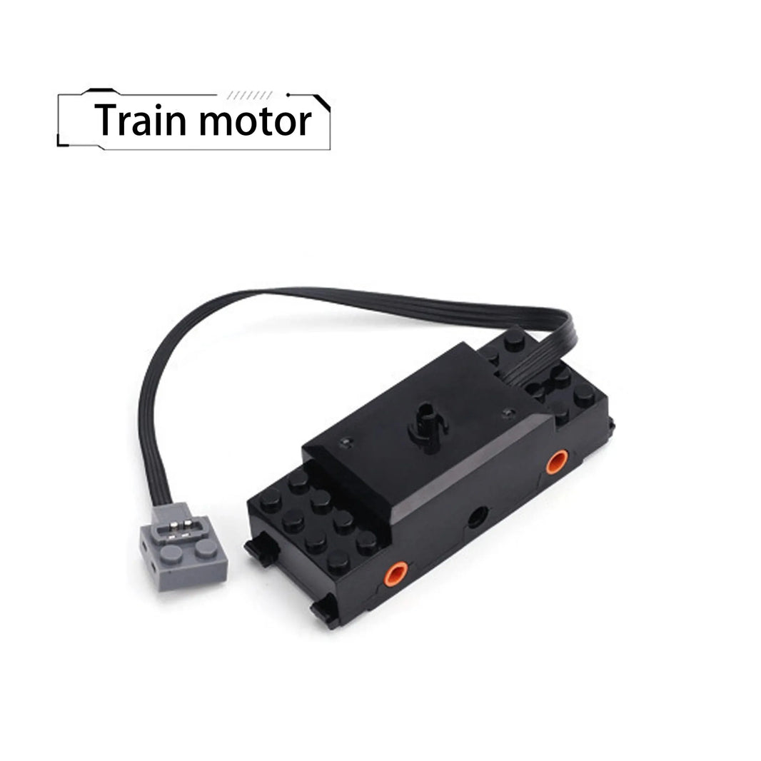 Electric Motor Set for RC Car – Battery Box, Switch, and LED Light Power Functions for MOC Building Blocks