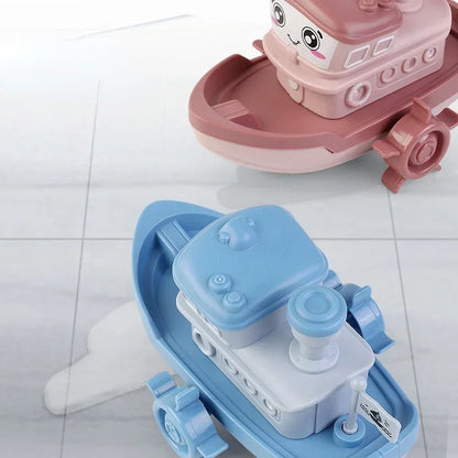 Baby Bath Clockwork Boat Toy – Cute Cartoon Wind-Up Ship for Kids