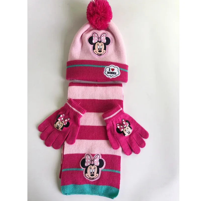 Cartoon Ice Princess and Anna Winter Accessories Set – 3-Piece Scarf, Hat, and Gloves for Kids, Keep Warm Knitting Woolen Yarn Cap – view 11