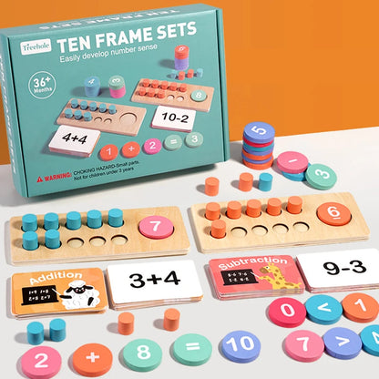 Montessori Wooden Arithmetic Toy – Early Learning Math Game for Kids