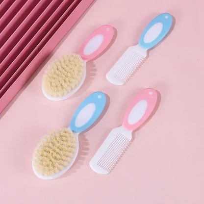 2Pcs Set Baby Care Comb - Anti-scratch Boy & Girl Hairbrush - Newborn Hair Brush, Infant Comb & Head Massager