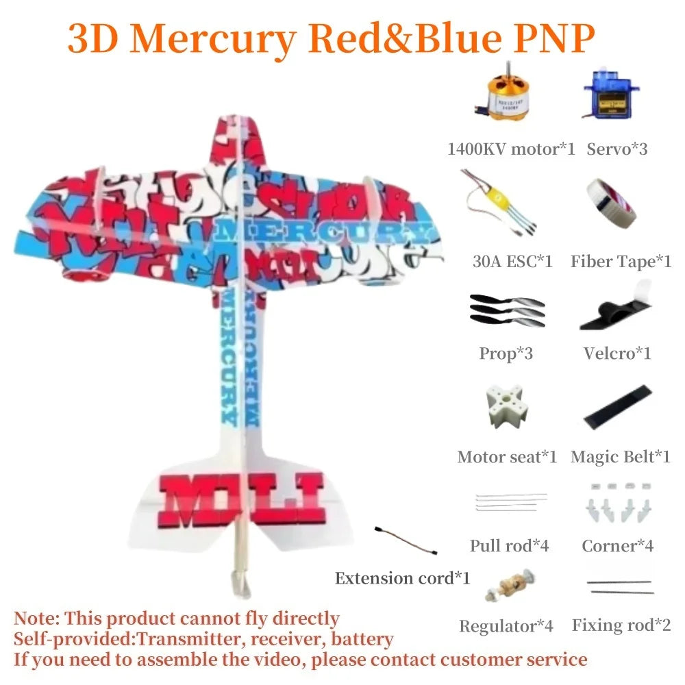 3D Mercury Fixed-Wing Aerobatic Magic Board RC Airplane DIY Kit