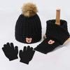 3Pcs Kids Winter Hat, Scarf, and Snow Gloves Set – Warm Knit Soft Outdoor Accessories for Boys, Girls, and Toddlers