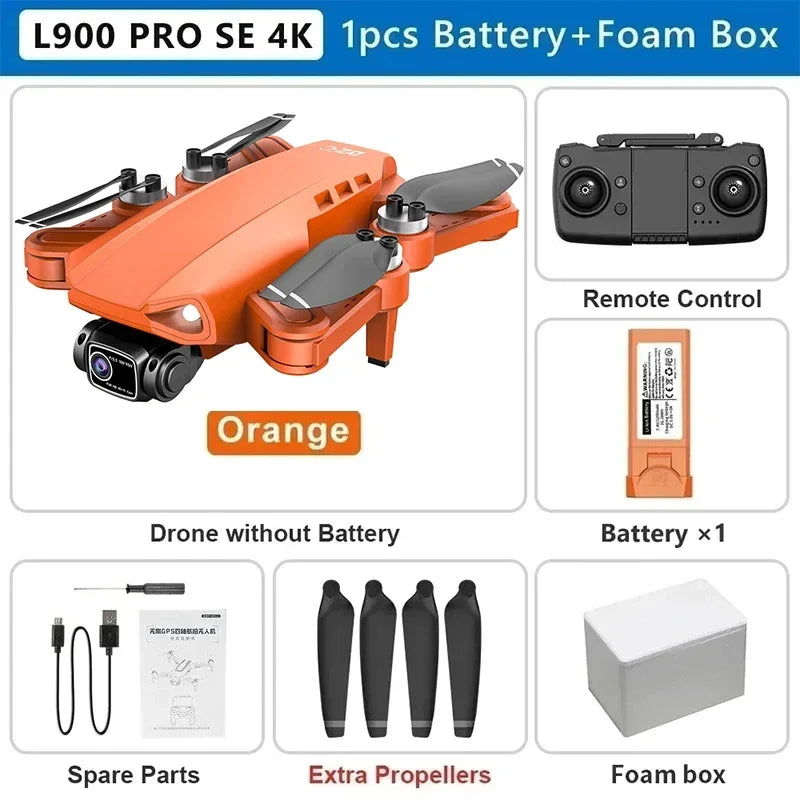 L900 Pro SE Max GPS Drone – 4K Dual HD Camera 5G WiFi FPV Quadcopter with Obstacle Avoidance