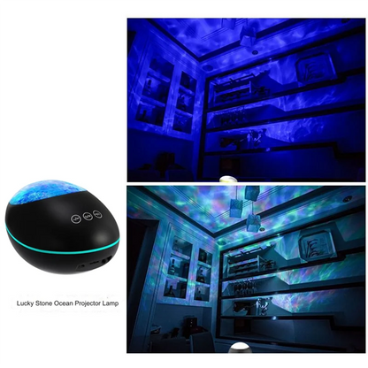 A44U Musical LED Baby Night Light Ocean Projector Bluetooth Galaxy Night Lamp White