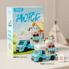 Cute Pet Rocking RV Car Building Block Kit for Kids, Travel RV Car Model Toy, Christmas Gift