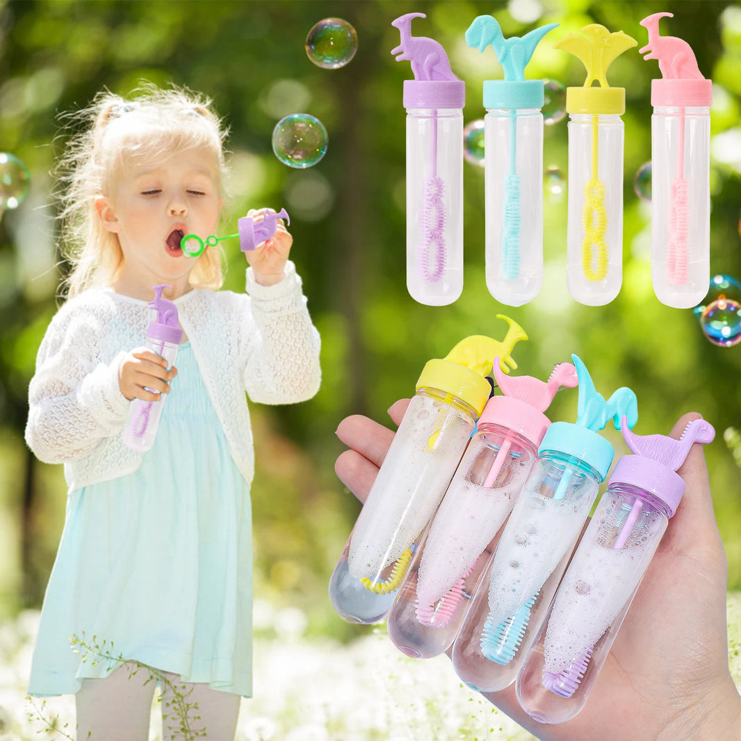 5-Pack Mini Kids Bubble Wands - Cartoon Dinosaur & Fruit Bubble Blowers, 13 x 3.5 cm (5.1 x 1.4 in) - Party Favors & Gifts