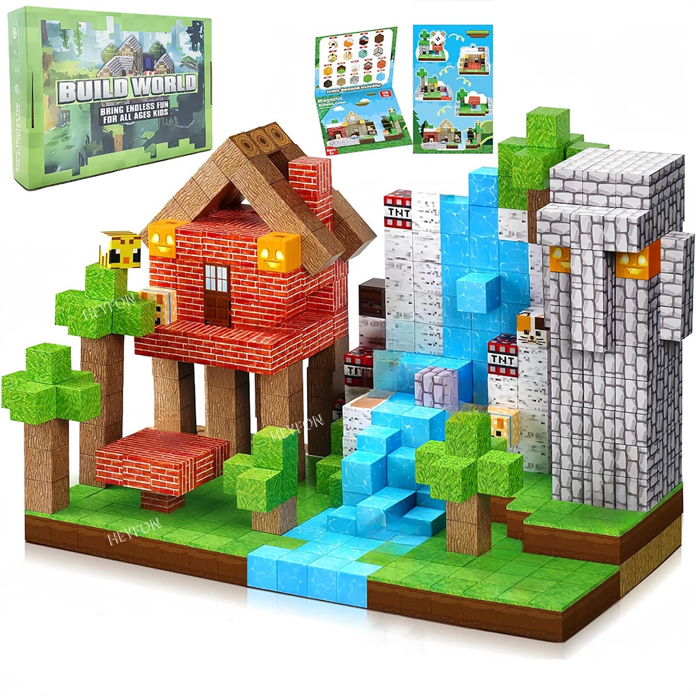 Magnetic Building Blocks Set – Mine World Magic Portal