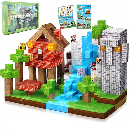 Magnetic Building Blocks Set – Mine World Magic Portal