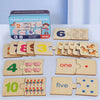 Montessori Wooden Number Matching Puzzle – Early Education Digital Blocks Game for Babies