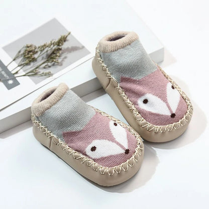 Baby Socks Slippers with Rubber Soles for Infant Newborn Children Anti-Slip Soft Sole Toddler Indoor Shoes