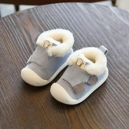 Infant Toddler Boots Winter Warm Plush Baby Girls Boys Snow Boots Non-Slip Comfortable Soft Bottom Kids Shoes