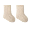 Autumn & Winter New Baby Socks - Thicken Velvet Terry Newborn Socks | Warm Stockings for Boys & Girls, Solid Knitted Mid Tube Infant Socks