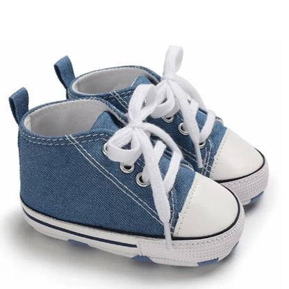 New Baby Shoes Boys Girls Classic Canvas Casual Sneakers Newborn First Walker Toddler Soft Sole Non-Slip Walking Shoes