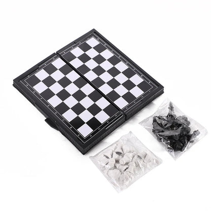Mini Folding Magnetic Plastic Chess Set Portable Kid Toy Outdoor Board Game